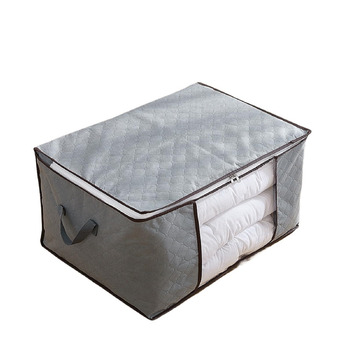 Контейнери для зберігання одягу, складні, для шафи, з ручками, товста тканина для ковдри (сірі 60x40x35 см), 3 шт.