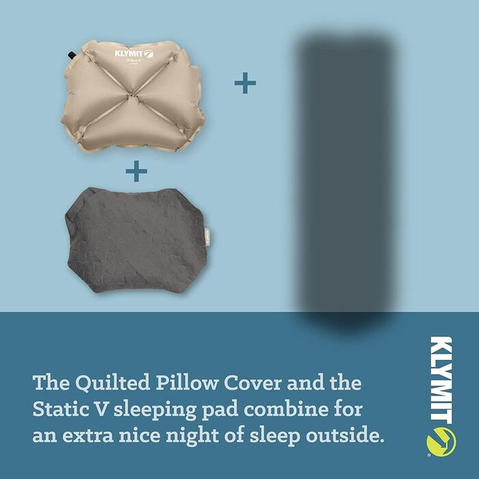 Надувна подушка для кемпінгу та подорожей Klymit Pillow X кольору койота та піску