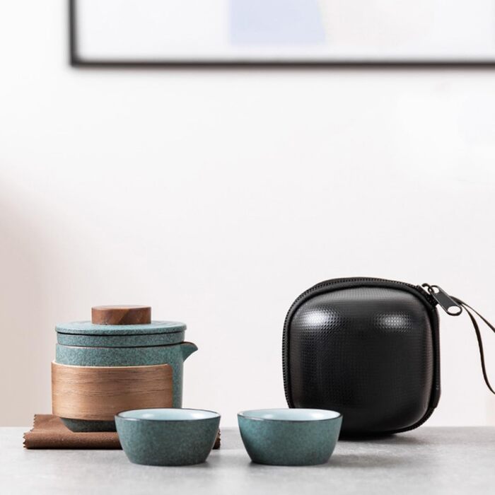 Кунг-фу Чайний Сервіс з Кераміки Портативний Дизайн для Офісу та Повсякдення. Безпечний та Елегантний Посуд у Унікальному Стилі