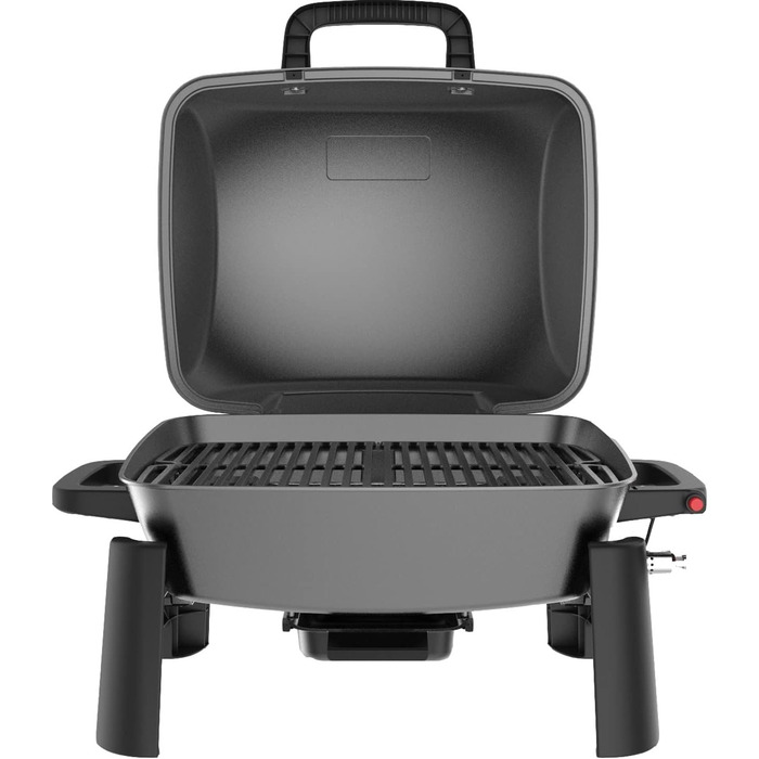 Портативний газовий барбекю на 1 пальник, настільний барбекю маленький для балкона, до 300C, чавунна решітка, портативний кемпінго