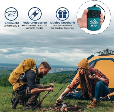 Ультралегкий атласний вкладиш для спального мішка, тонкий вкладиш для спального мішка з двосторонньою блискавкою, дорожній спальний мішок ідеально підходить для хостелів та походів, обов&39язковий аксесуар для походів, синій, 90 x 220 см