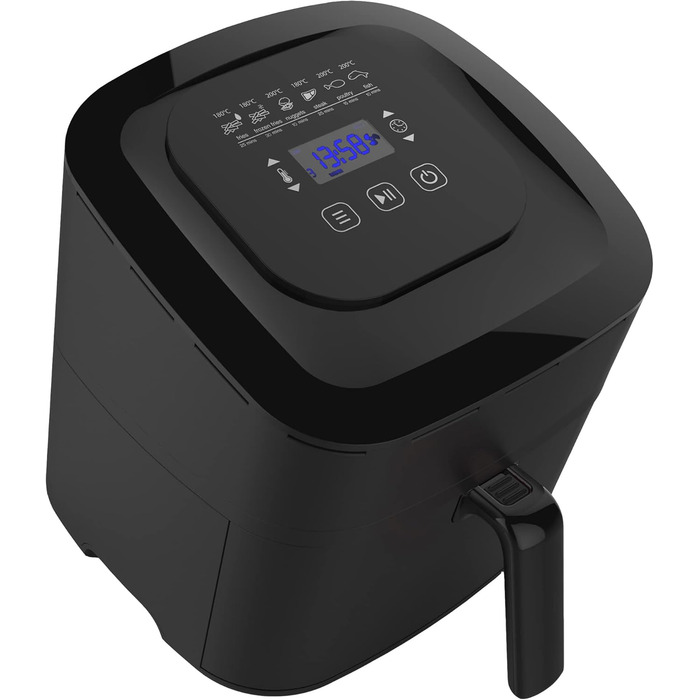Розумна фритюрниця з Wi-Fi об'ємом наповнення 5,5 літрів Розумна фритюрниця з автоматичним налаштуванням температури та часу Можливе керування через додаток Фритюрниця без олії (1800 Вт)
