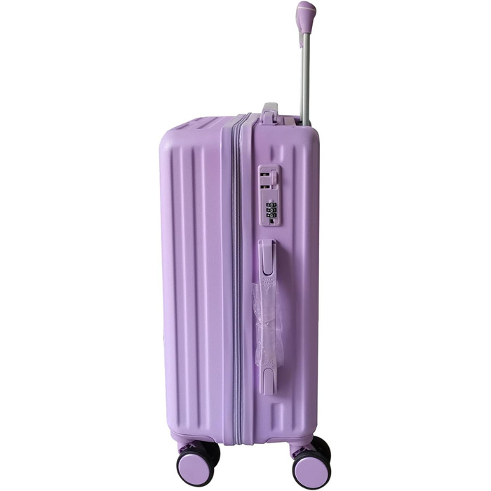 Набір валіз Leandra 2 шт., жорсткий корпус, колеса, телескопічна ручка, кодовий замок, фіолетовий колір, колекція NTK