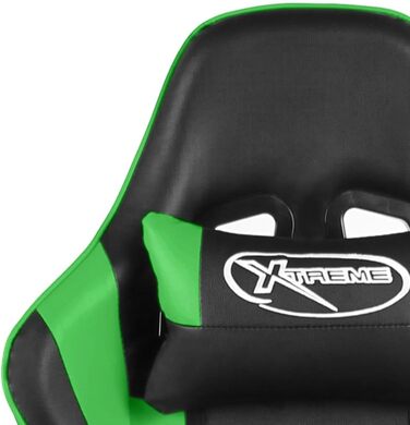 Ігрове крісло, обертове крісло, офісне крісло, зелене, ПВХ