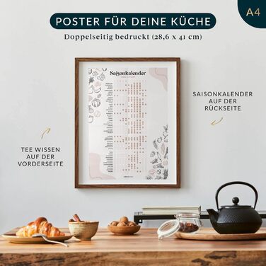 Книга рецептів Life Compass формату A4 для написання власних рецептів ПЕРЕЦЬ з плакатом сезонного календаря - тверда обкладинка Улюблені рецепти - кулінарна книга своїми руками для себе або на подарунок