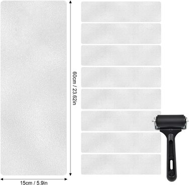 Килимки для сходів, протиковзкий килимок, 15 шт. 60x15 см, для внутрішніх сходів, протиковзкий килимок з роликом, водонепроникний самоклеючий килимок для дерев&39яних сходів, комплект