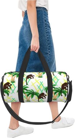 Сумка-дорожня жіноча, складана, велика, з малюнком пальм та мавп, для ночівлі, сумка на плече, спортивна сумка