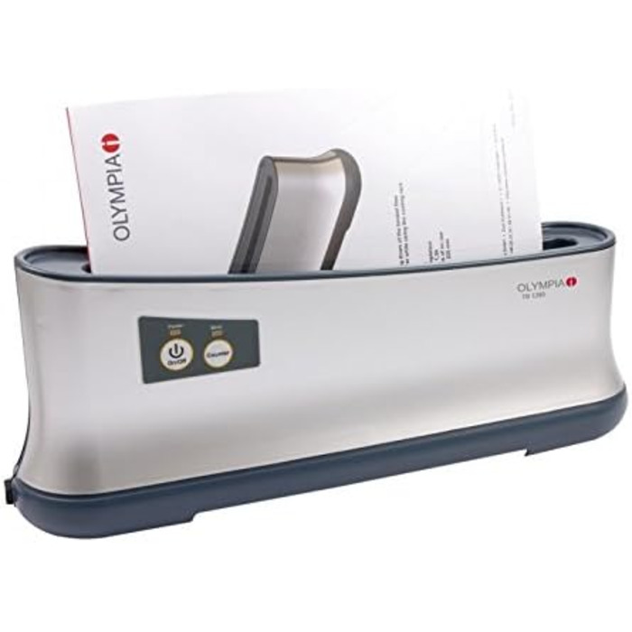 Термопапірувальна машина OLYMPIA TB 1280 з 30 термопапірувальними обкладинками формату DIN A4 трьох різних кольорів