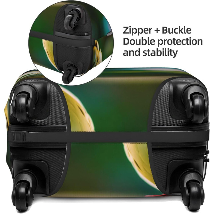 Чохол для валізи Tauben, міцний захист, підходить для багажу розміром 45,7 - 81,3 см, Чорний, Великий