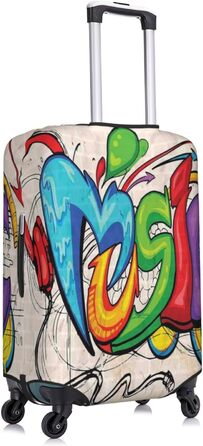 Чохол для валізи Музичний графіті, еластичний захист від подряпин, розмір 95