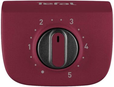 Електричний гриль Tefal Easygrill Adjust BG90F5 з підставкою для вулиці та можливістю використання як настільний, 2300 Вт, площа гриля 870 см, легке очищення, чорний/бордовий