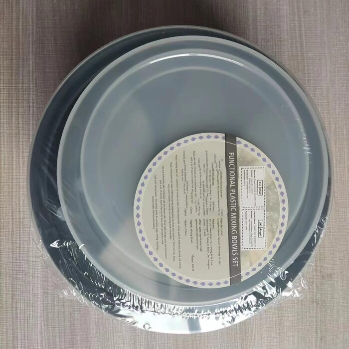 Набір мисок для змішування AIKKIL з 6 шт. , пластикова салатниця Nist з кришкою, миска з кришкою, містить 2 виделки та 4 мірні лож