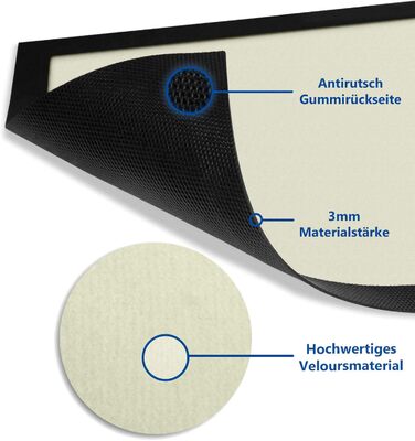 Килимок для дверей з вашим власним котом - Тут ви живете - Персоналізований з вашим бажаним фото та іменем - 60 x 40 см