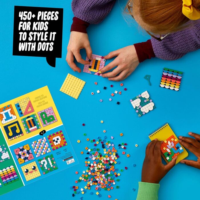 Набір LEGO DOTS Клейкі пластирі Megapack 41957 Arts and Crafts 5-в-1 для створення мозаїки, наклейки-пластирі своїми руками, ідея подарунка для творчих дітей, створіть індивідуальні дизайни для зошитів