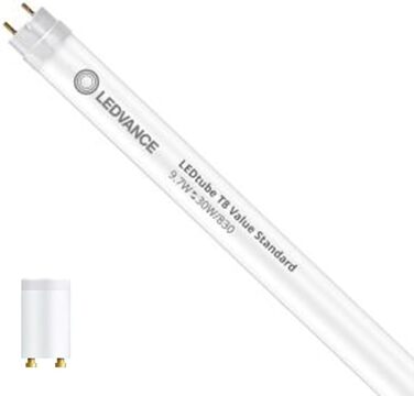 Світлодіодна трубка Ledvance T8 Superior (EM/Mains) Стандартний вихід 9,7 Вт 1530 лм - 830 теплий білий 90 см - заміна на 30 Вт