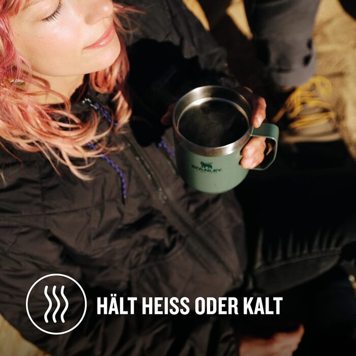 Термокружка Stanley Classic Legendary Camp Mug 354 мл - двостінна вакуумна ізольована кавоварка з собою - без вмісту бісфенолу - м