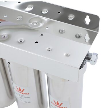 Ступенева система фільтрації води під раковиною, ультрафільтрація 0,01 мікрона, 10-футовий корпус резервуара з нержавіючої сталі, пряме підключення та швидка заміна, 3-