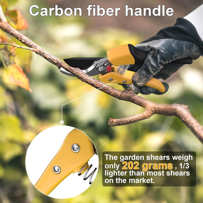 Садові ножиці, секатори SK4, професійні садові ножиці з двостороннім механізмом для рослин, живоплотів та квітів, секатори SK4