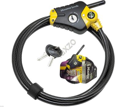 ТРОС MASTER LOCK 8433EURDPF PYTHON 1,80 М X 10 ММ ЖОВТА ЗАМКУВАЛЬНА ГОЛІВКА (НОВИЙ ДИЗАЙН) 1,8 м