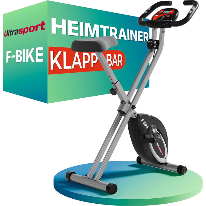 Складний велотренажер Ultrasport F-Bike з магнітним опором, LCD-дисплеєм та комфортним сидінням, до 130 кг