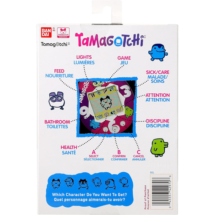 Тамагочі - Tamagotchi Original - Starry Night - Електронна віртуальна тварина з кольоровим дисплеєм, 3 кнопками та іграми - Інтера