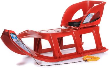 Дитячі санки пластикові санчата металеві полози Tatra 3 кольори (сині)