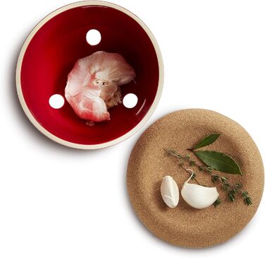 Горщик для часнику Emile Henry EH348763, керамічний, 14,6 x 14,6 x 13,4 см, керамічний, Grand Cru, 14,6 x 14,6 x 13,4 см