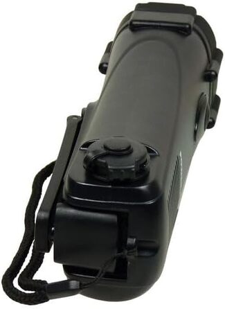 Ліхтарик POWERplus Shark з динамо-шатунною головкою / USB-акумуляторний світлодіодний ліхтарик / аварійний зарядний пристрій чорного кольору