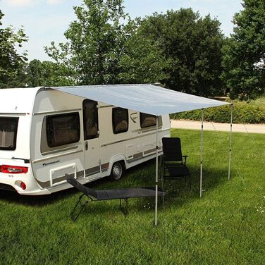 Ваш брезент для каравану GEAR Caravan Sun Sail 3 x 2,4 м Сонцезахисний навіс з палицями УФ 50 захист водонепроникний 5000 мм