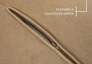 Пуф-табурет ENGLISH HOME, Пуф із квадратним сидінням, Високоякісний пуф із сидінням, Легкий у догляді пуф, Пуф-табурет для вітальні, спальні, Casha, 45x45 см, Бежевий