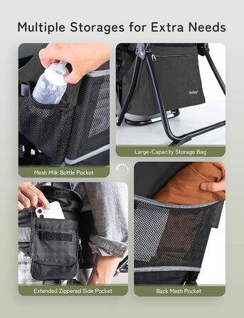 Дитяча коляска besrey Kraxe з сумкою для зберігання, портативна дитяча коляска для подорожей, дитяча коляска для походів на 6-36 м