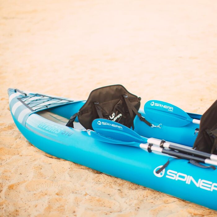 Каяк Spinera Hybris для 1/2/3 або 4 осіб повністю надувний міцний матеріал SpinTex та дно з низькою прострочкою стабільний та легкий ідеальний універсальний каяк для відпочинку Hybris 510 (4 особи)