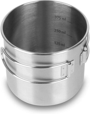 Набір посуду Normani для їди Німецький армійський посуд столові прибори Німецький армійський посуд з відкривачкою для пляшок та консервних банок кухоль з нержавіючої сталі зі складними ручками 500 мл - нержавіюча сталь 18/8 оливкового кольору