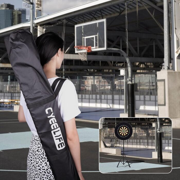 Професійна підставка для мішень для дартсу CyeeLife, мобільна підставка для класичних та електронних мішень для дартсу