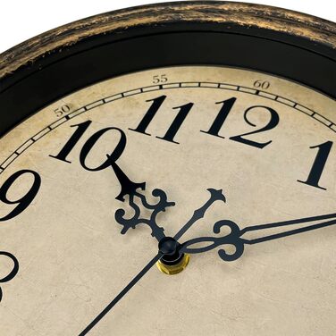 Настінний годинник Plumeet Classic 25см Тихий настінний ретро годинник без цокання для вітальні - спальні - на батарейках (ретро)