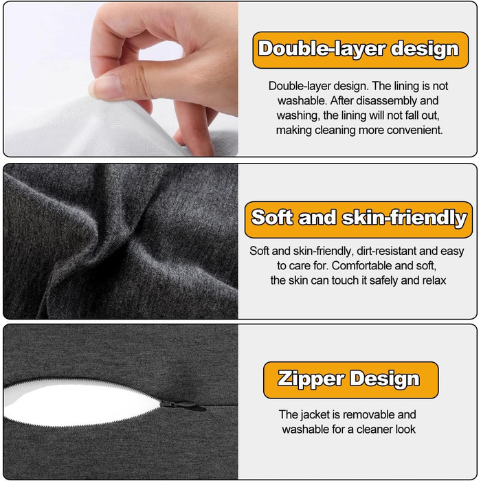 Сіра, 3, Секс-подушка для пар, Клиноподібна подушка для ліжка з функцією підтримки, Поперекова подушка для сексу, Секс-подушка для жінок, Чиста піна з ефектом пам&39яті, Підходить для пар у різних положеннях сидіння, 3 сірих