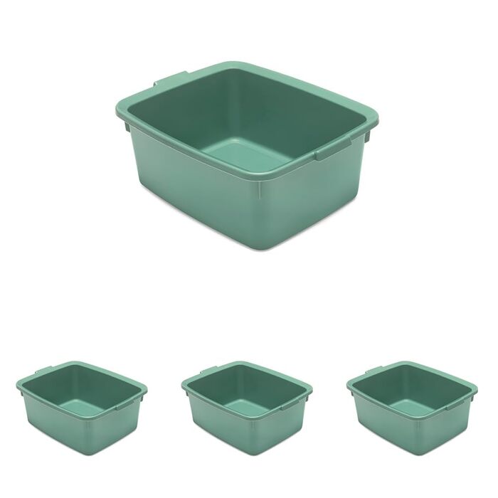 Миска для миття посуду Addis Utility Butler Belfast, кольору шавлійного зеленого, 33 x 42 x 17 см, 518035 (упаковка з 4 шт.) Односпальне ліжко кольору шавлійного зеленого (упаковка з 4 шт.)