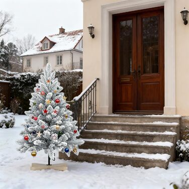 Штучна ялинка зі сніжинками 150 см YRHome