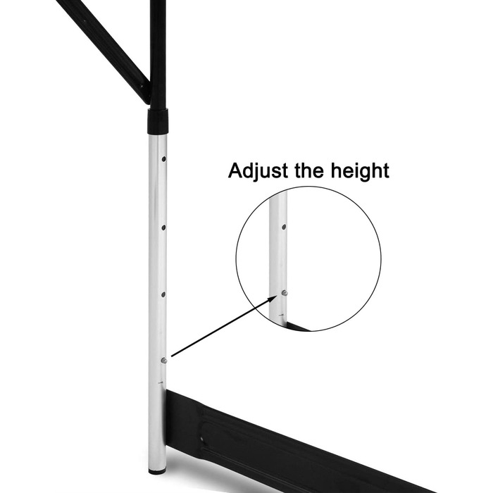 Туристичний стіл, алюмінієвий розкладний стіл, регульована висота, 100x60x73-94 см, розкладний стіл для пікніка, стільниця з МДФ, дуб, 100 x 60 см