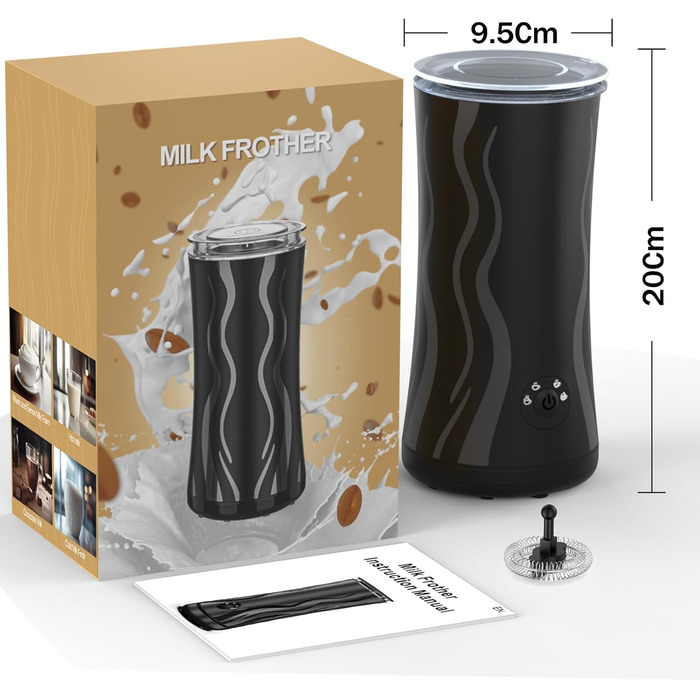 Піноутворювач для молока електричний 4 в 1 для гарячого та холодного молока Гарячий шоколад Тепле молоко Антипригарне покриття 600