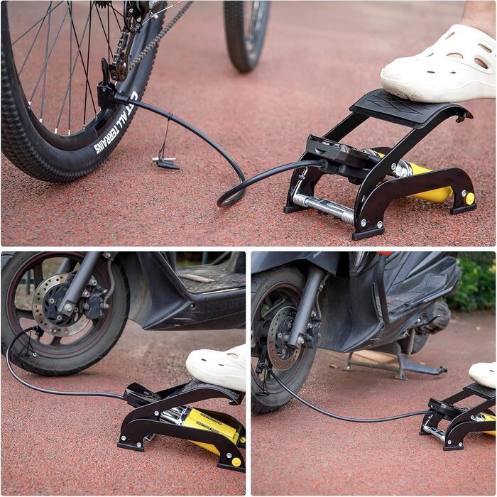 Ножний насос CXWXC з подвійним циліндром та цифровим манометром