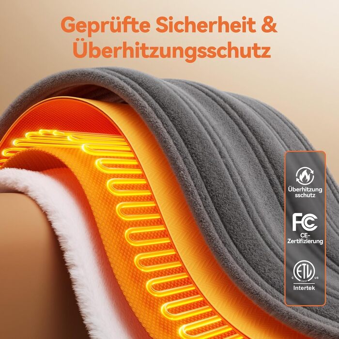 Електрична ковдра з підігрівом, автоматичним вимкненням та 9 зонами нагріву, 160x120 см, таймер 1-9 годин з функцією пам&39яті, швидкий та рівномірний розподіл тепла, двостороння фланель та овчина, 160 x 120 см для 1 особи / дивана