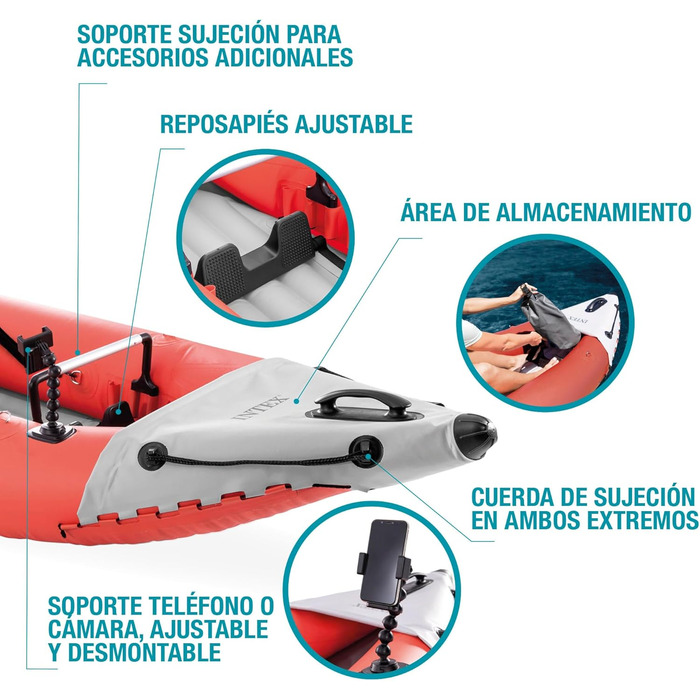 Каяк Intex Unisex, різнокольоровий, один розмір, одномісний
