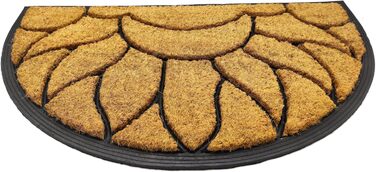 Килимок BaWoTec преміум-класу з кокосу, надзвичайно товстий, килимок для дверей, мотив полум&39я, напівкруглий