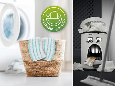 Набір для натирання швабри Leifheit Profi XL з підлогоочисником і коліщатками в комплекті зі змінним чохлом Profi micro duo з мікр