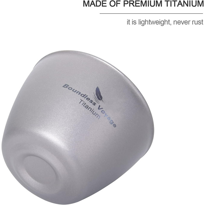 Маленька титанова чашка для чаю з подвійними стінками Легка чашка для еспресо Міні-чашка для вина для саке Багаторазовий кемпінг н