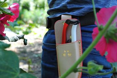 Шкіряна кобура OKATSUNE 133 велика Кобура для пояса з міцної шкіри Підходить для садових ножиць/секаторів Okatsune 103 та 104 235 мм, 65 г Світло-коричнева кобура 133 для 103104