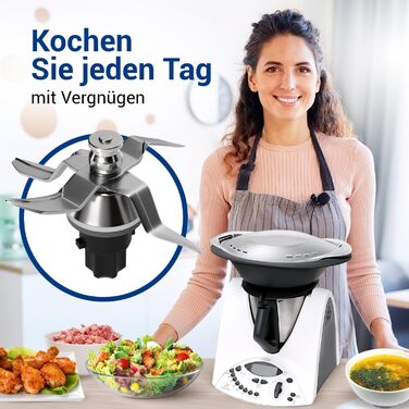 Ніж VIOKS Thermomix TM31 Заміна для Vorwerk Ніж з нержавіючої сталі Thermomix TM31 SUS420 - Кухонний комбайн TM31 Аксесуари Thermomix Vorwerk - Аксесуари Thermomix TM31 & Thermomix TM31 Запчастини Лезо блендера Tm31