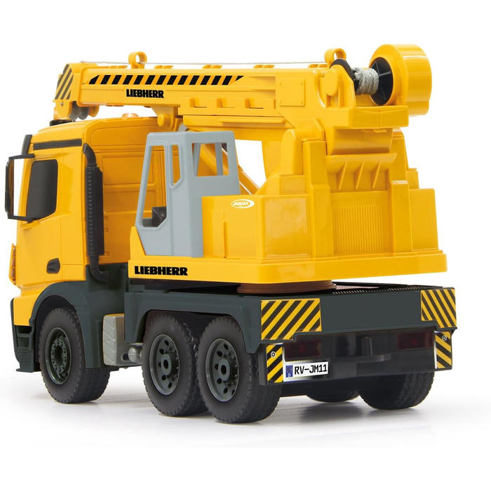 Потужний кран Mercedes Liebherr 120 2,4G - Висувний стріловий кран, поворот на 660, підйом/опускання тросу, жовті світлодіодні сигнальні вогні, реалістичні звуки, повнопривідний, 405034 -