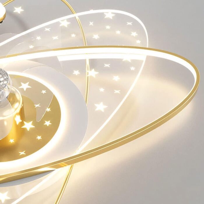 Стельовий світлодіодний світильник PAZWAHF 120 Вт, стельовий вентилятор зі світлодіодним підсвічуванням, регульованою швидкістю ві